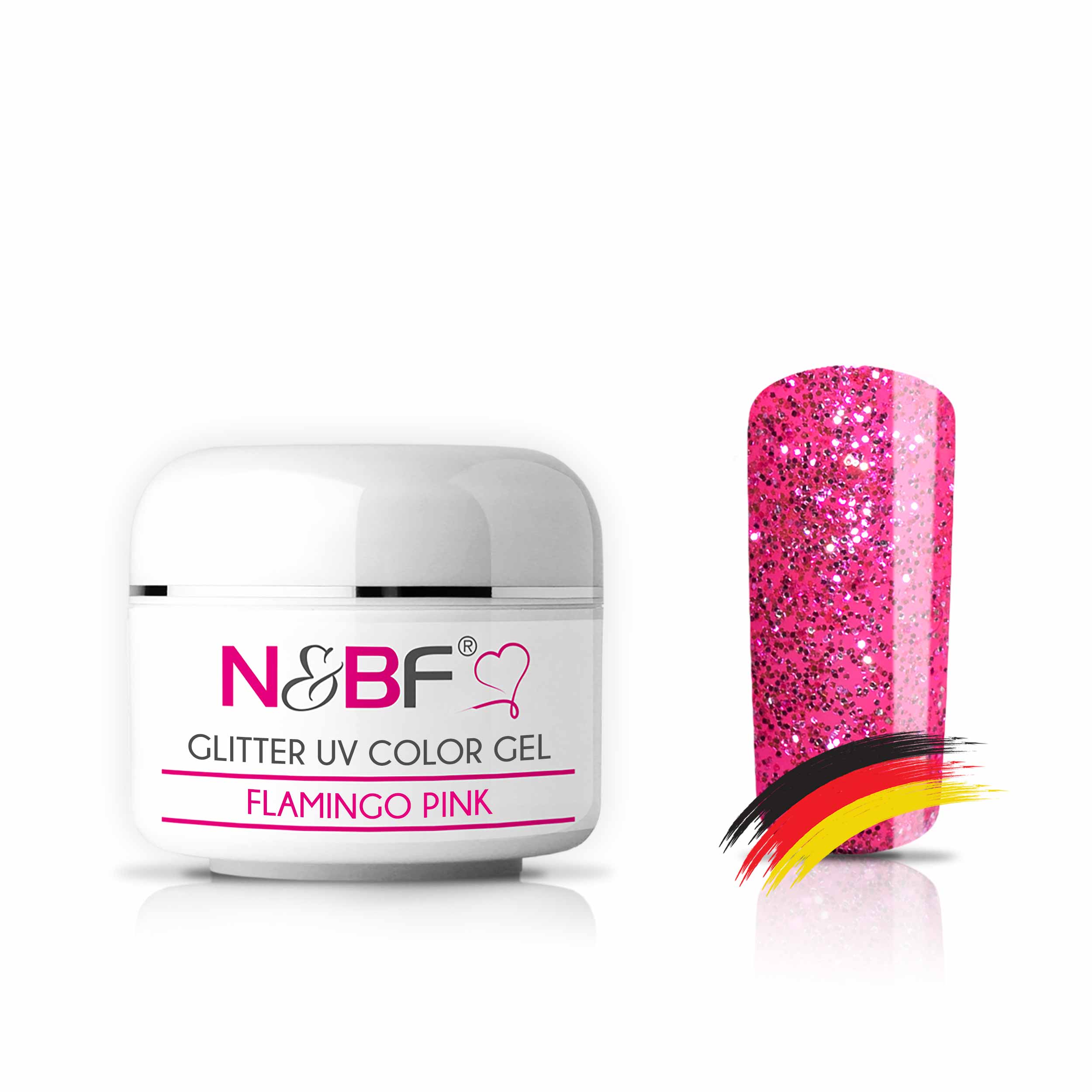 Naisl and Beauty Factory 118264018 GLITTER UV COLOR GEL FLAMINGO PINK