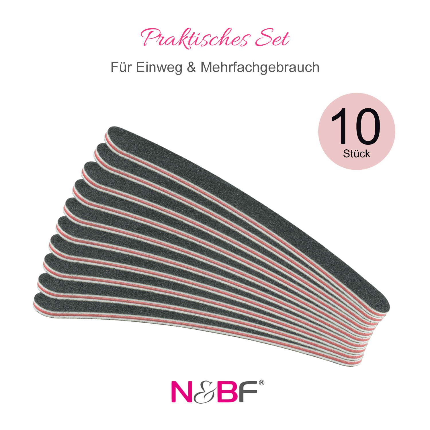 Profi Nagelfeile Gebogen 10er Set Selection Line Feile Fur Gelnagel Schwarz Ebay